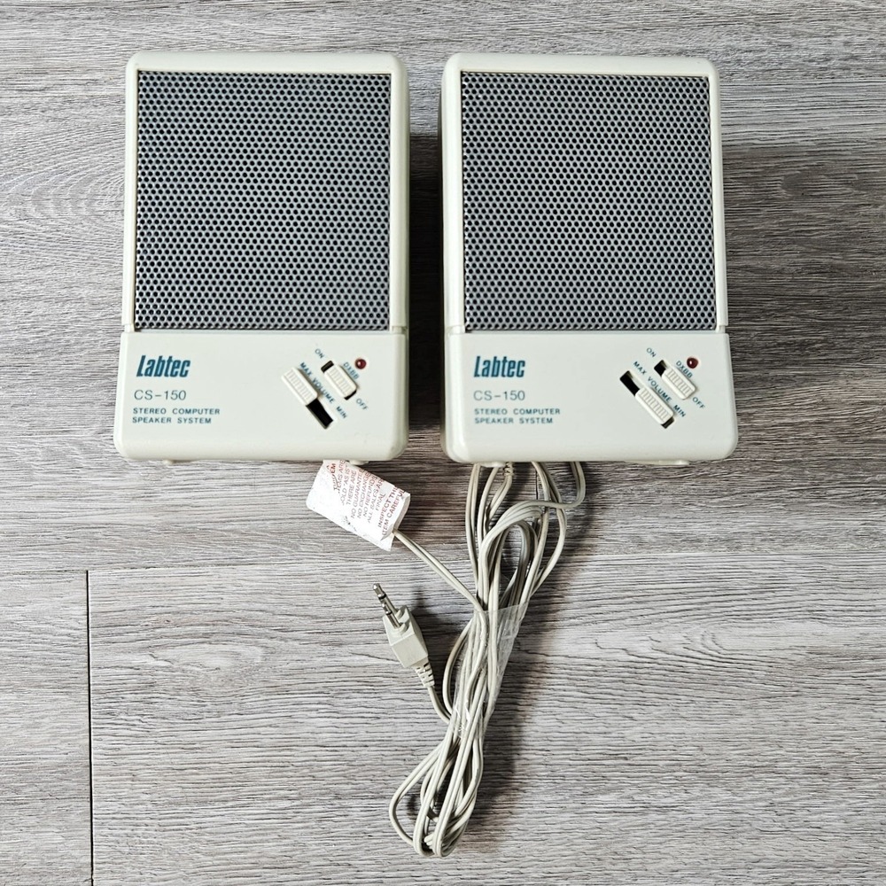 Labtec CS-150 Stereo Computer Speakers System With Cables